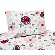 Sweet JoJo Designs&reg; Floral Rose Queen Sheet Set