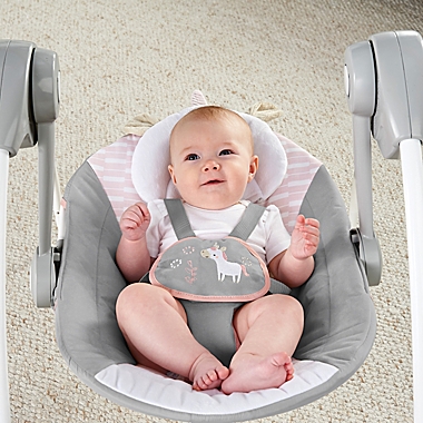 Ingenuity&trade; Comfort 2 Go&trade;  Flora the Unicorn&trade; Portable Swing. View a larger version of this product image.
