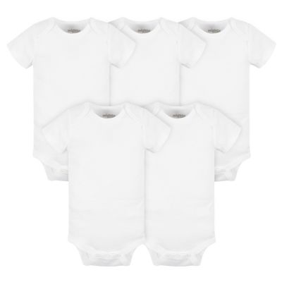 mighty goods&trade; 5-Pack Bodysuits in White