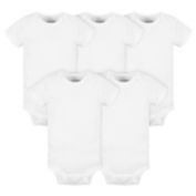 mighty goods&trade; 5-Pack Bodysuits in White