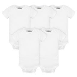 mighty goods™ 5-Pack Bodysuits in White