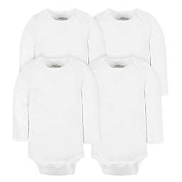 mighty goods™ 4-Pack Long Sleeve Bodysuits in White