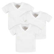 mighty goods&trade; 3-Pack Short Sleeve Side Snap Tees in White