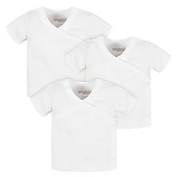 mighty goods™ 3-Pack Short Sleeve Side Snap Tees in White