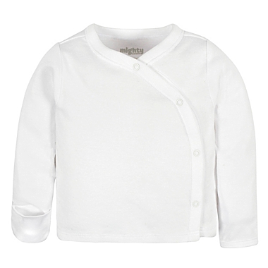 mighty goods&trade; Newborn 2-Pack Long Sleeve Side Snap Tees in White. View a larger version of this product image.