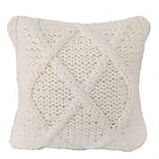 Bee &amp; Willow&trade; Chunky Ribbon Cable Knit 18-Inch Throw Pillow in Coconut Milk