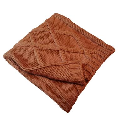 Bee &amp; Willow&trade; Chunky Ribbon Cable Throw Blanket in Roasted Pecan. View a larger version of this product image.