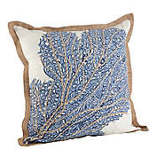 Saro Lifestyle Sea Fan 20-Inch Square Decorative Pillow in Navy Blue