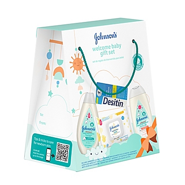 Johnson&#39;s&reg; Baby 4-Piece Welcome Baby Gift Set. View a larger version of this product image.