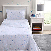 Poppy &amp; Fritz&reg; Stars 200-Thread-Count Cotton Percale Twin XL Sheet Set in Bright Blue