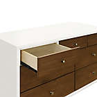 Alternate image 2 for Babyletto Palma 7-Drawer Double Dresser in White/Walnut