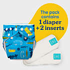 Alternate image 1 for Charlie Banana One Size Reusable Cloth Diaper with 2 Inserts in Malibu