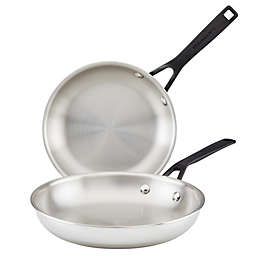 KitchenAid® 5-Ply Clad Stainless Steel 2-Piece Frying Pan Set