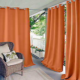 Elrene Aiden Connor 84-Inch Grommet Indoor/Outdoor Window Curtain Panel in Orange (Single)