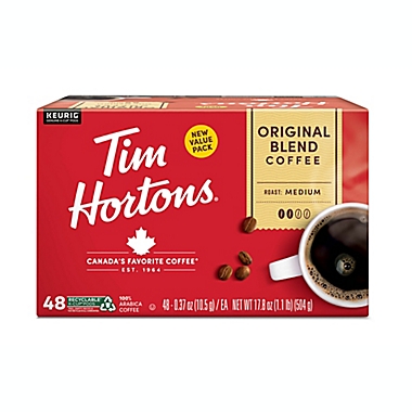 Tim Hortons&reg; Original Blend Coffee Keurig&reg; K-Cup&reg; Pods 48-Count. View a larger version of this product image.