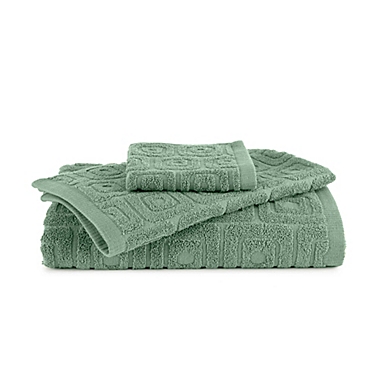 The Novogratz Corbel Bath Towel in Sage. View a larger version of this product image.