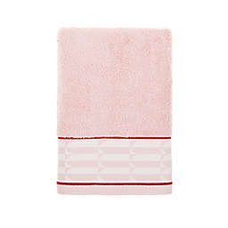 The Novogratz Waverly Tile Bath Towel in Pink