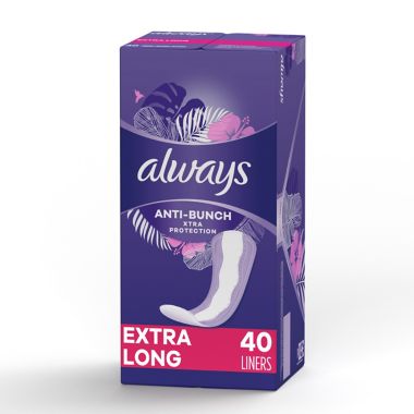 Always&reg; 40-Count Xtra Protection Extra Long Liners. View a larger version of this product image.