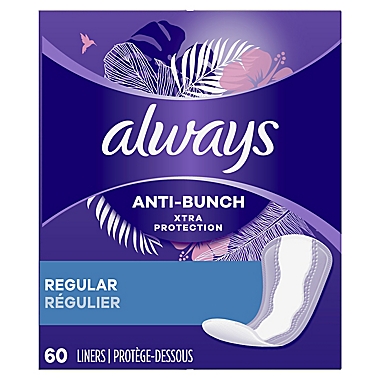Always&reg; 60-Count Xtra Protection Regular Liners. View a larger version of this product image.