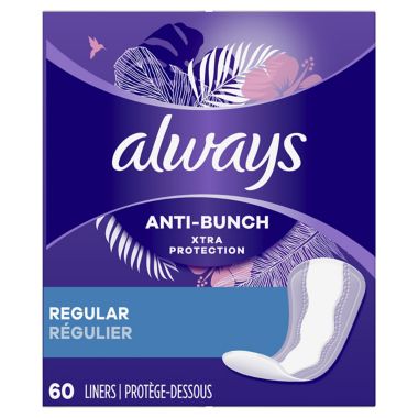 Always&reg; 60-Count Xtra Protection Regular Liners. View a larger version of this product image.