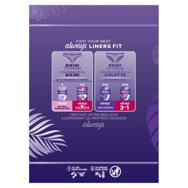 Always&reg; 48-Count Xtra Protection Long Panty Liners. View a larger version of this product image.