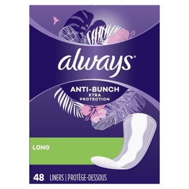 Always&reg; 48-Count Xtra Protection Long Panty Liners. View a larger version of this product image.