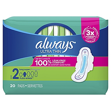 Always&reg; 20-Count Size 2 Ultra Thin Daytime Pads with Flexi-Wings&trade;. View a larger version of this product image.