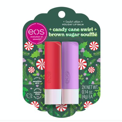 eos&reg; 2-Pack Candy Cane Swirl Brown Sugar Souffl&eacute; Lip Balm