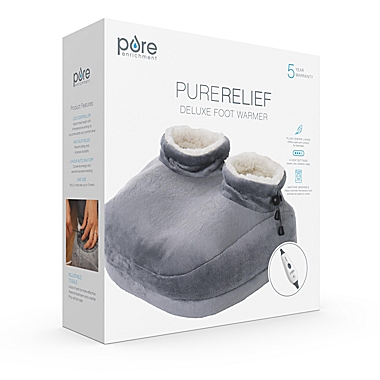 Pure Enrichment PureRelief&trade; Deluxe Foot Warmer in Grey. View a larger version of this product image.