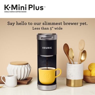 Keurig&reg; K-Mini Plus&reg; K-Cup&reg; Pod Single Serve Coffee Maker in Black. View a larger version of this product image.