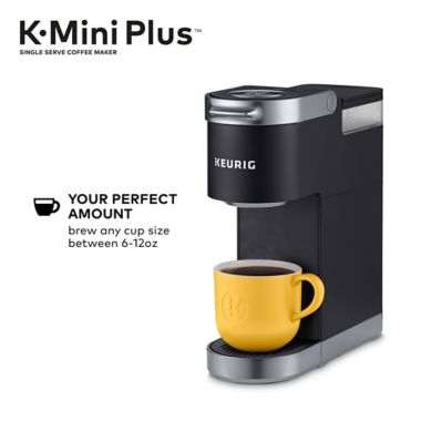 Keurig&reg; K-Mini Plus&reg; K-Cup&reg; Pod Single Serve Coffee Maker in Black. View a larger version of this product image.