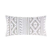 Levtex Home Santander Crewel Stitch Oblong Throw Pillow in White