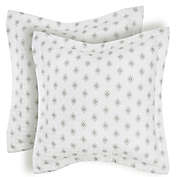 Levtex Home Fallon European Pillow Shams in Grey (Set of 2)