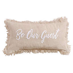 Levtex Home Pembroke "Be Our Guest" Oblong Throw Pillow in Natural