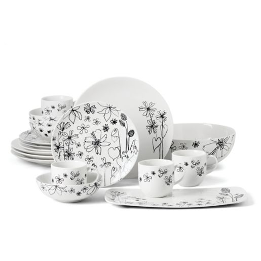 kate spade new york Garden Doodle Dinnerware Collection in White | Bed Bath  & Beyond