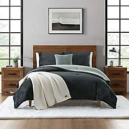 UGG® Brody 4-Piece Twin/Twin XL Reversible Comforter Set in Charcoal/Glacier Grey