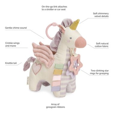 Itzy Ritzy&reg; Link &amp; Love&trade; Pegasus Activity Plush Teether Toy. View a larger version of this product image.