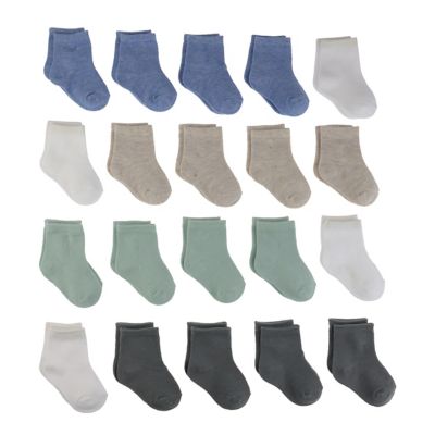 Capelli&reg; New York Size 3-12M 20-Pack Basic Solid Socks