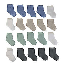 Capelli® New York Size 2T-4T 20-Pack Basic Solid Socks