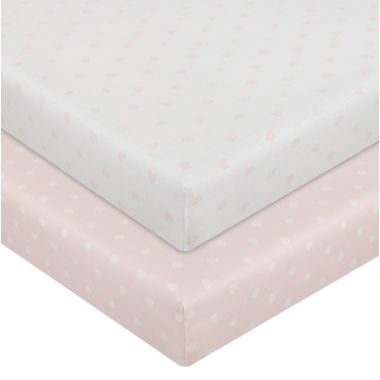 mighty goods&trade; 2-Pack Printed Fitted Crib Sheets in Cloud. View a larger version of this product image.