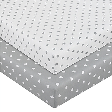 mighty goods&trade; 2-Pack Printed Fitted Crib Sheets in Stars. View a larger version of this product image.