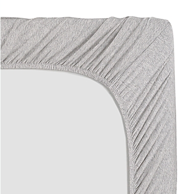 mighty goods&trade; Fitted Cotton Crib Sheet in Grey Heather. View a larger version of this product image.