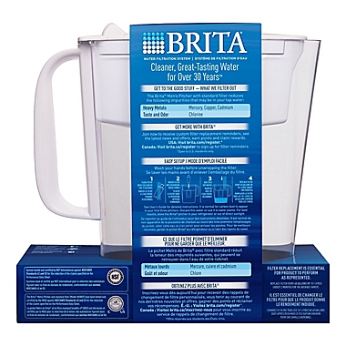 Brita&reg; 6-Cup Water Filter Pitcher in Metro White. View a larger version of this product image.