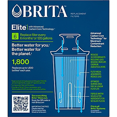 Brita&reg; 2-Pack Elite Replacement Filters. View a larger version of this product image.