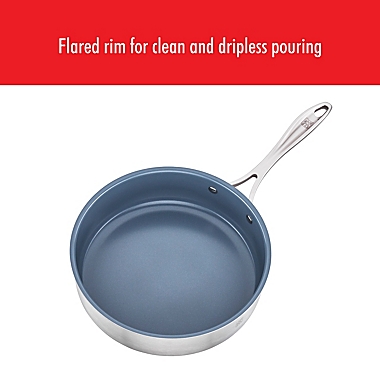 ZWILLING&reg; Spirit Nonstick 3 qt. Ceramic Coated Covered Saute Pan in Stainless Steel. View a larger version of this product image.