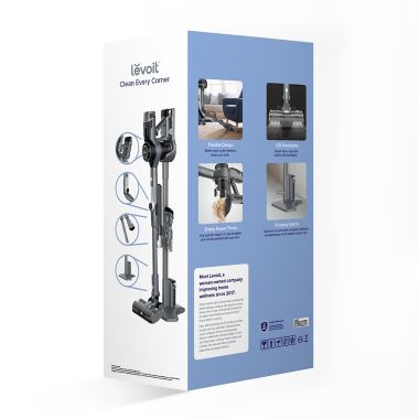 Levoit VortexIQ 40 Flex Plus Cordless Stick Vacuum in Grey. View a larger version of this product image.