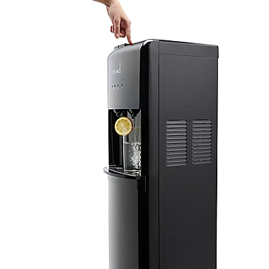 Primo Bottom Load Hot, Cool and Cold Water Dispenser in Black/Stainless Steel. View a larger version of this product image.