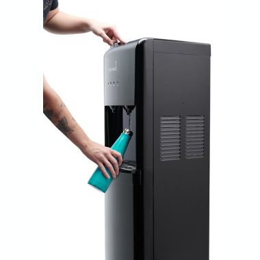 Primo Bottom Load Hot, Cool and Cold Water Dispenser in Black/Stainless Steel. View a larger version of this product image.
