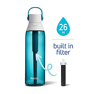 Brita&reg; Premium 26 oz. Filtering Water Bottle in Sea Glass. View a larger version of this product image.
