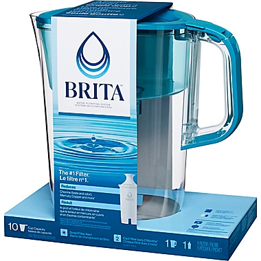 Brita&reg; 10-Cup Tahoe Pitcher in Transparent Teal. View a larger version of this product image.